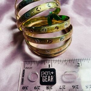 Gold and Silver Bangle Set of 7